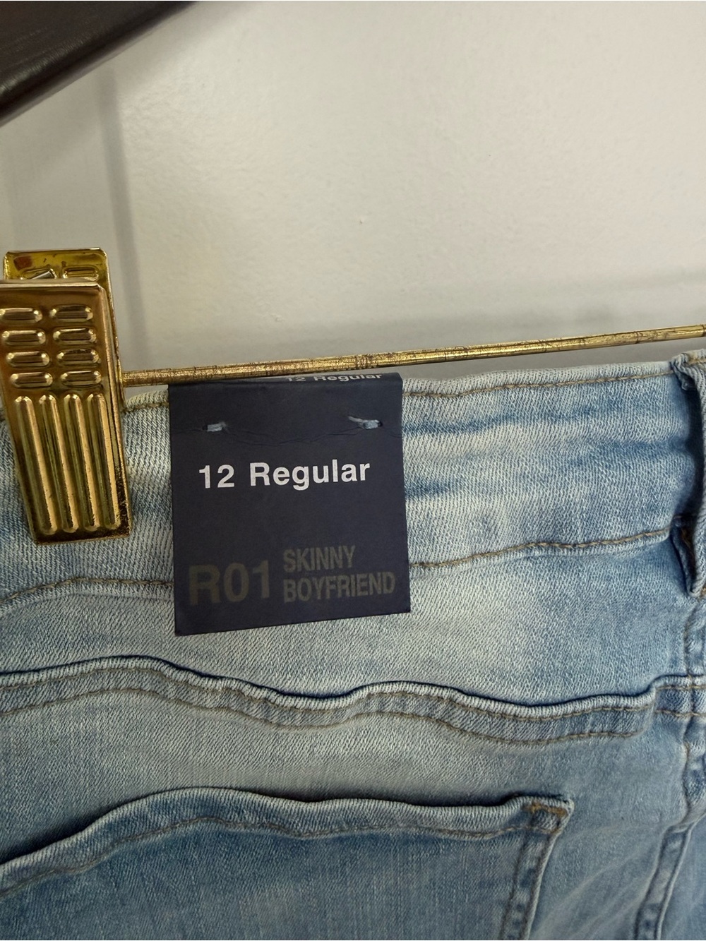 Light Blue Distressed Boyfriend Jeans for Women - Picture 5 of 10